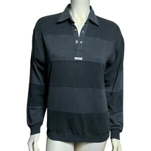 Vintage "GreenO" Colorblock Polo Sweatshirt Size M